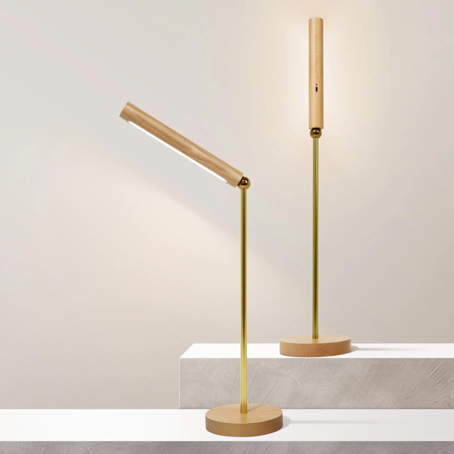 Minimalist Desk Lamp Wood Metal – JUGLANA