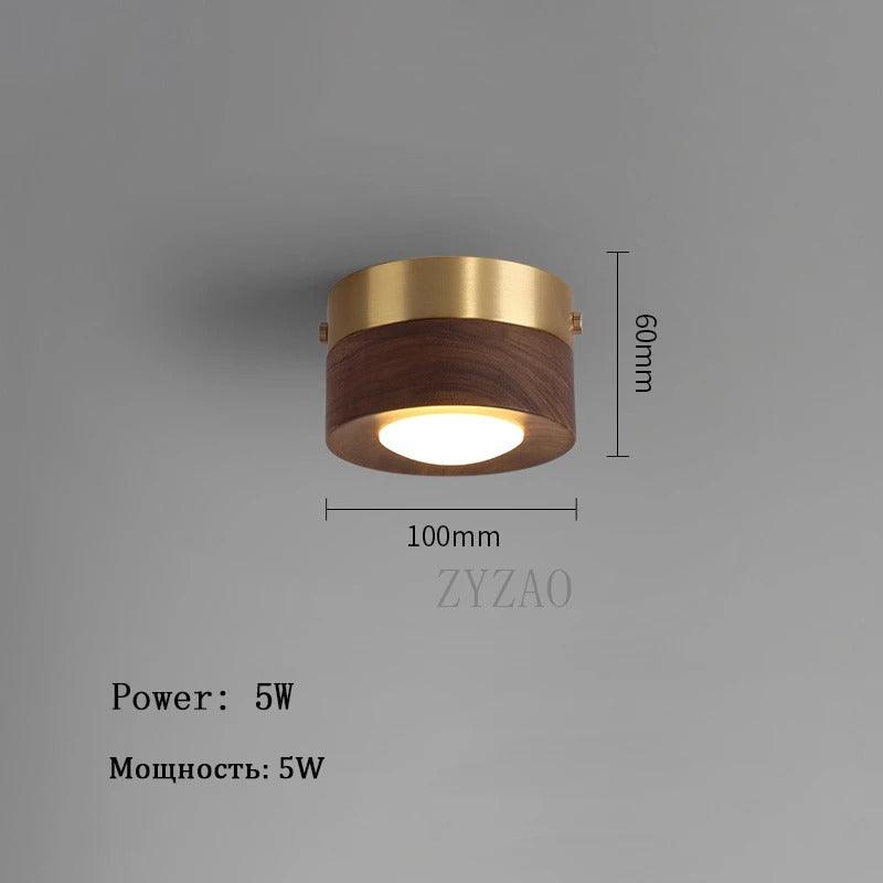 Minimalistic Corridor Spotlight | Full Wood - JUGLANA