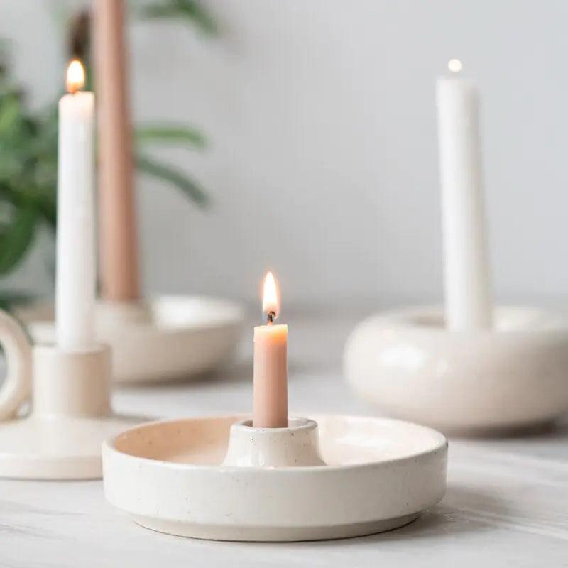 AHANDMAKER 5 Pcs Ceramic Gong Candle Holder, White Mini Ritual Spell Candles Holder Porcelain Cup Candlestick Column for Casting Chimes, Rituals, Wiccan Supplies, Candle Lighting AHANDMAKER 5 Pcs Ceramic Gong Candle Holder, White Mini Ritual Spell Candles Holder Porcelain Cup Candlestick Column for Casting Chimes, Rituals, Wiccan Supplies, Candle Lighting