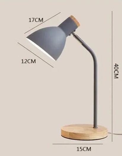 Minimalistic Table Lamp | Wood, Iron - JUGLANA