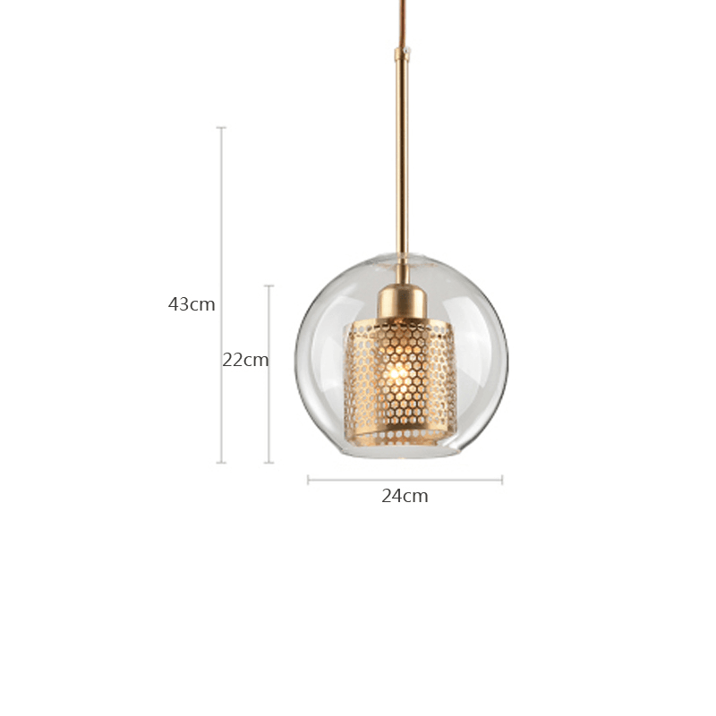 Modern Luxurious Pendant Lamp | Glass & Metal - JUGLANA