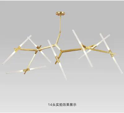 Modern Natural Branches Chandelier | Glass & Metal - JUGLANA