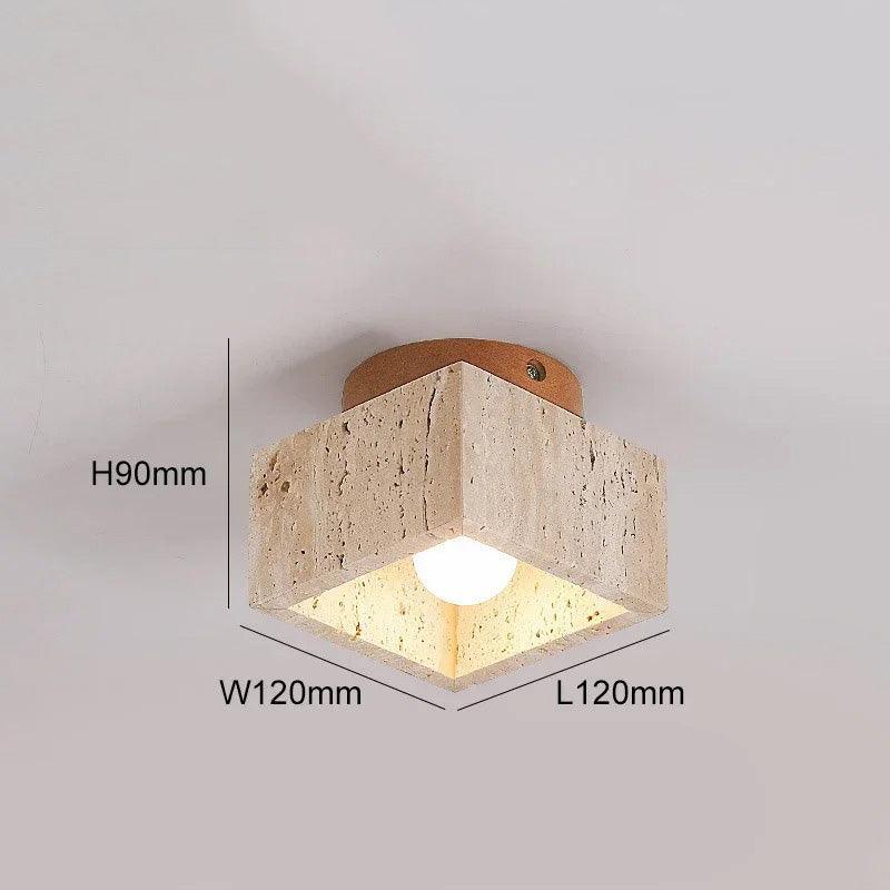 Natural Stone Ceiling Spot Lamp | Wood & Stone - JUGLANA