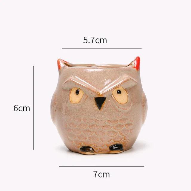 Owl-Shaped Planters | Ceramic - JUGLANA