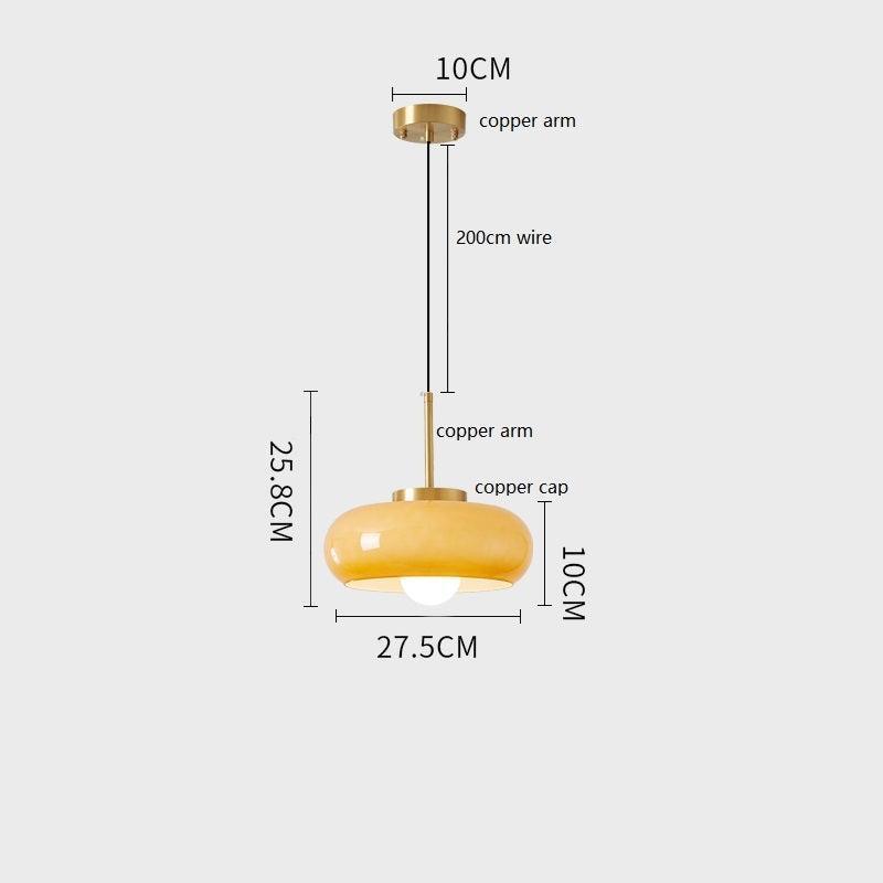 Retro Pendant Light | Bright, Full Glass Lamp - JUGLANA