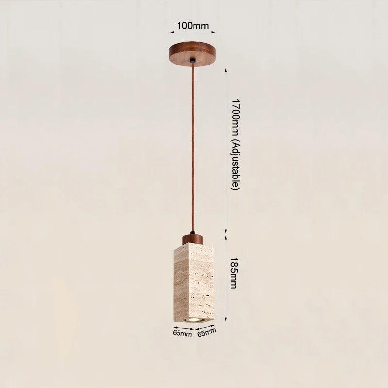 Tavertin Stone Pendant Lamp | Natural Stone - JUGLANA