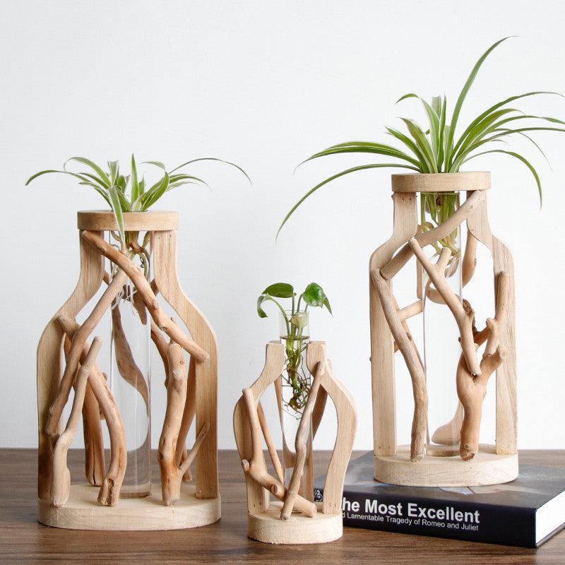 Holzvase Hydroponische Dekoration