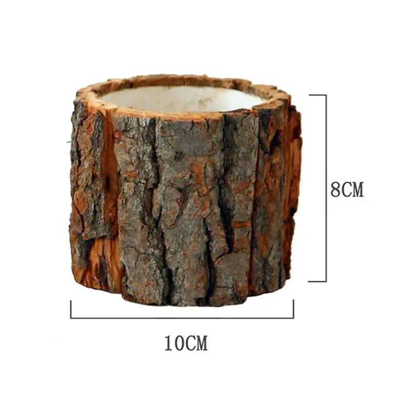 Wood Log Plant Pot | Full Wood - JUGLANA