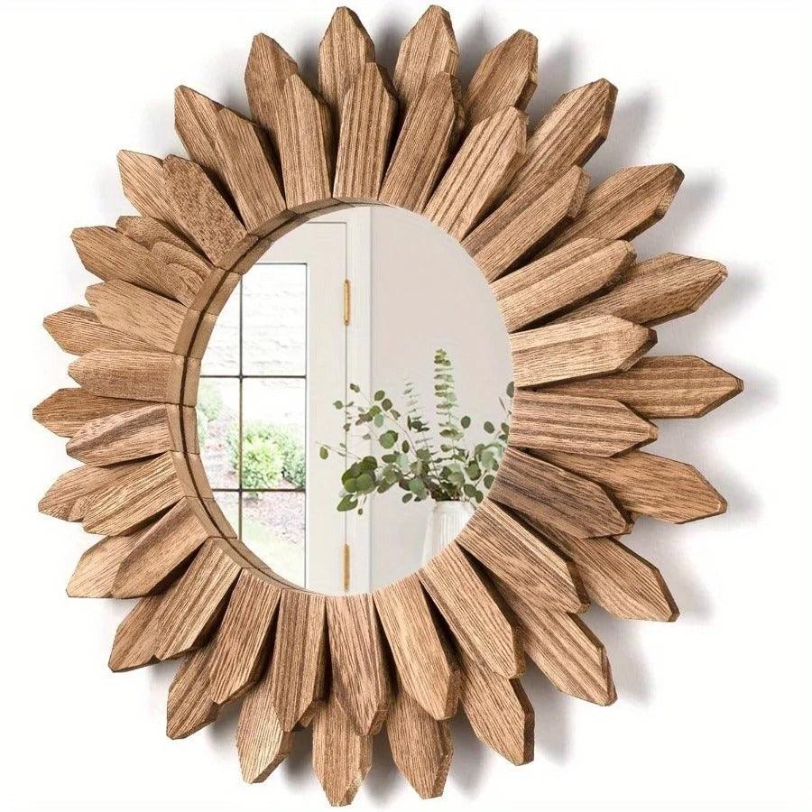 Wooden Sun Mirror | Full Wood - JUGLANA