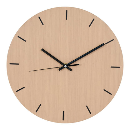 Wood Wall Clock Scandinavian Design - Nature Inspired, Ø30 cm