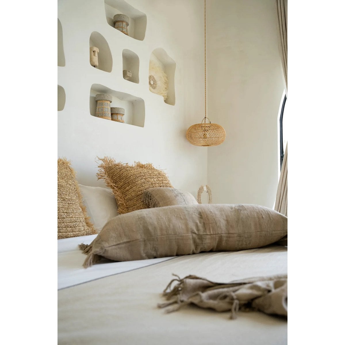 Concrete Velvet Lumbar Cushion Cover – Oh My Gee, 35x100 cm