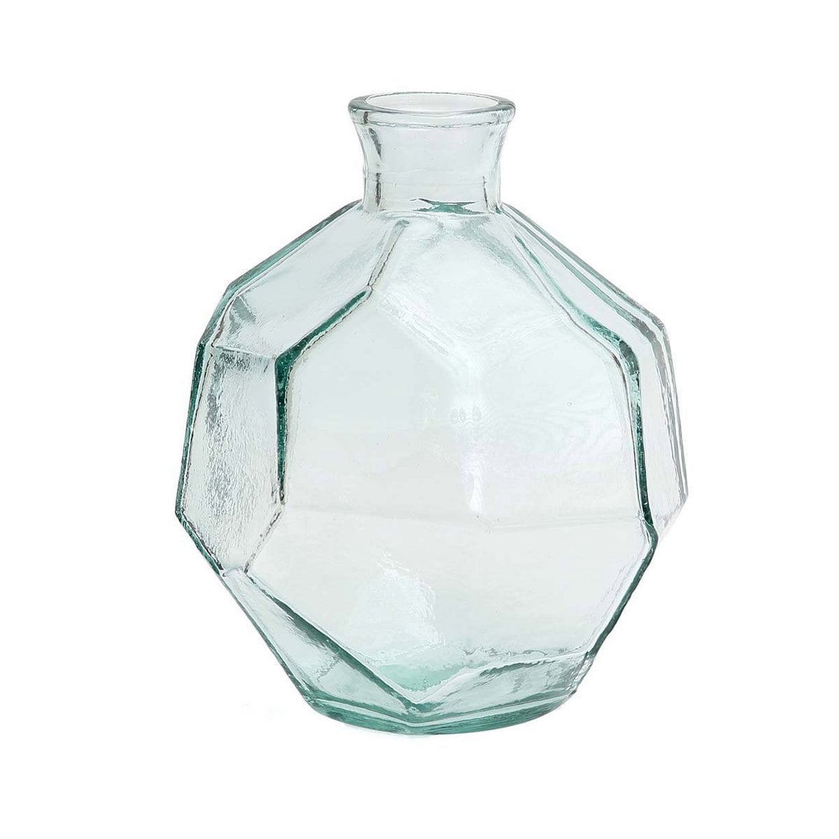 Origami Vase - Round Blue Geometric Accent Decor