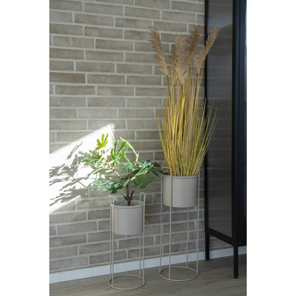Rabo Flower Stand - Flower Stand, steel, sand, set of 2