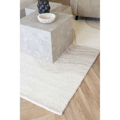 Ensemble de tables basses Prague - Beige, Aspect Marbre, MDF, Papier de décor, 2 pièces