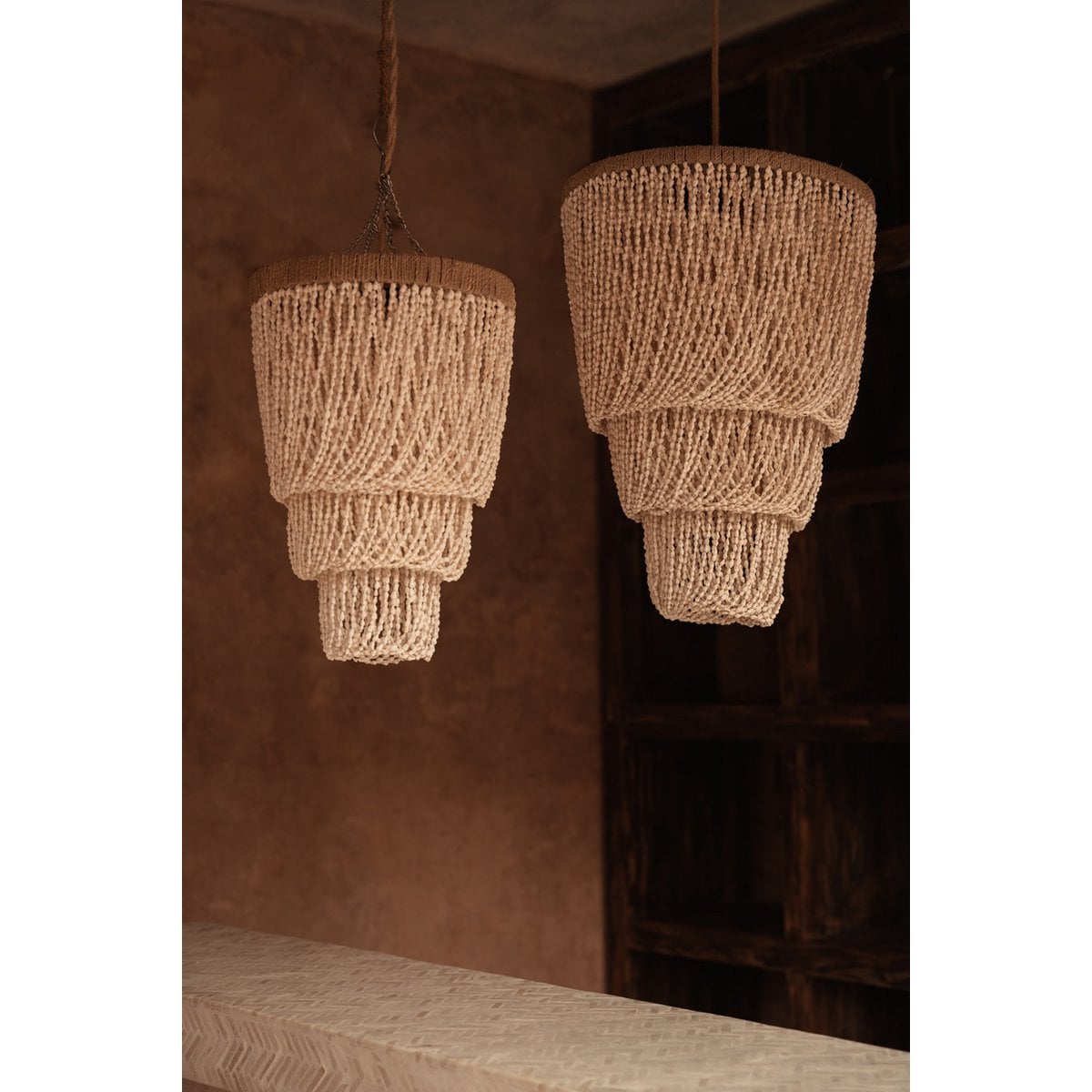 The Lagoon Shell Chandelier - Natural - L
