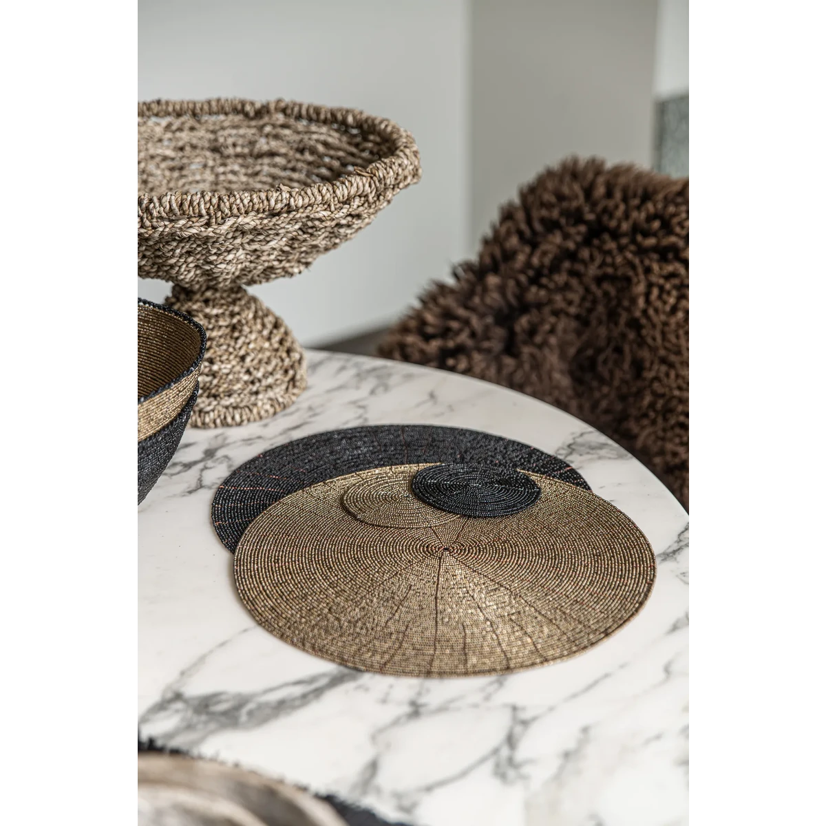 The Beaded Coaster - Black