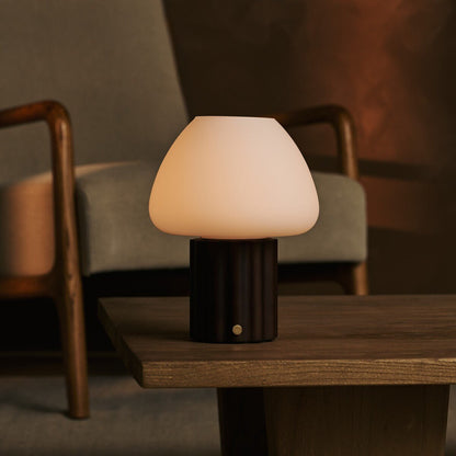 Sophie Dark Brown Rechargeable Table Lamp | Modular Lampshade, Dimmable & 3 Light Colors