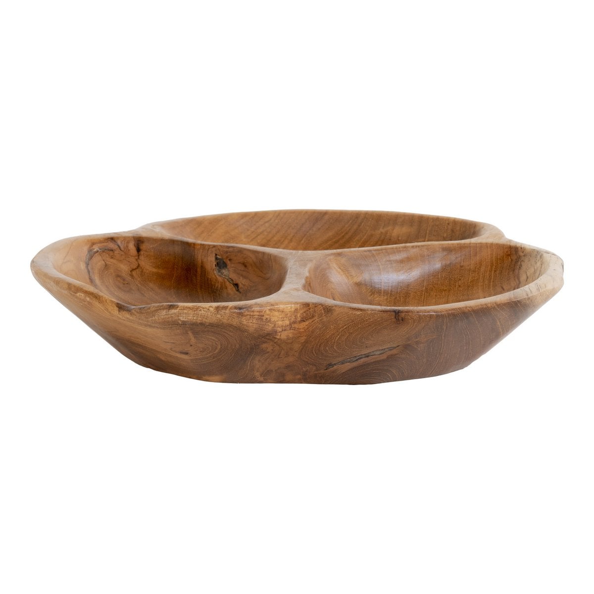 Teak Wood Serving Bowl - Natural Rustic Nola Bowl - 30cm