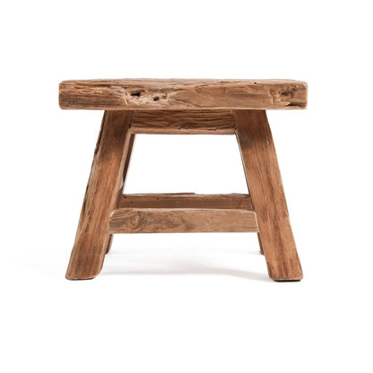Teak Wood Stool - Natural Accent Stool - Small