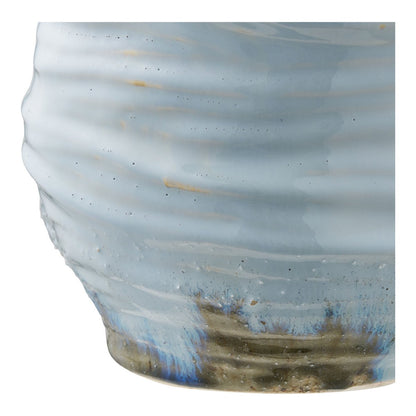 Jarrón, cerámica, azul claro, ø19,5x22,5