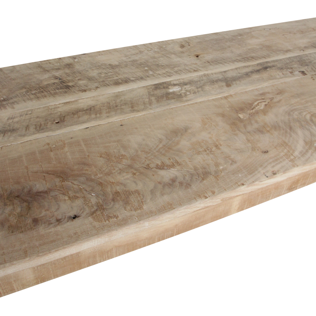 Limewash Reclaimed Wood Dining Table - Rustic Folding Market Board