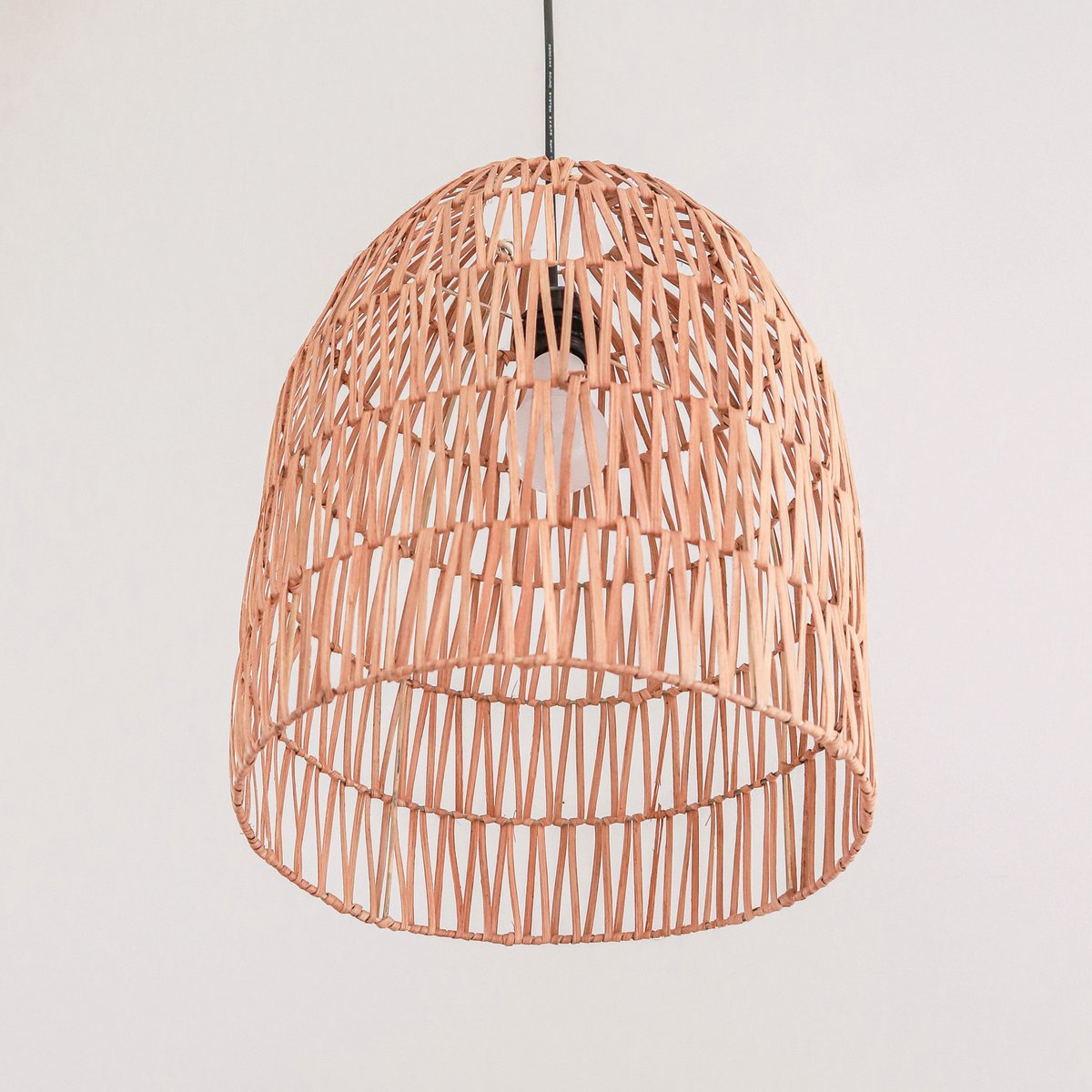 Rattan Pendant Lamp - Natural Woven Lampshade, Boho Lighting, 2 Sizes