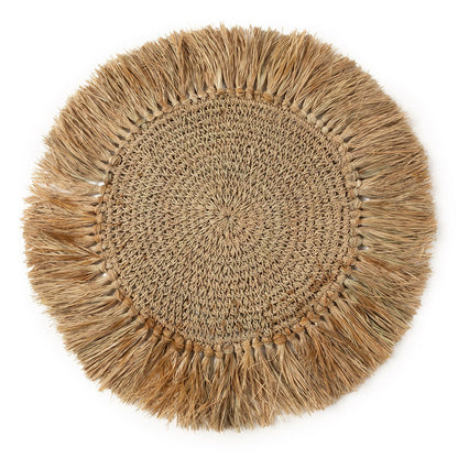 Raffia Crochet Placemat - Natural Woven Table Setting