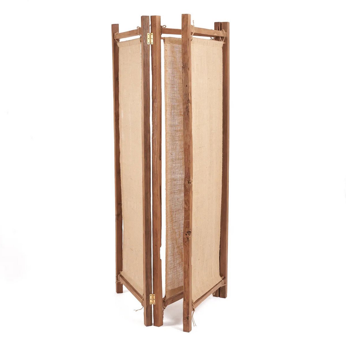 Natural Fiber Room Divider - Freestanding Woven Partition, Zenbu Style