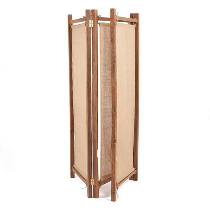 Natural Fiber Room Divider - Freestanding Woven Partition, Zenbu Style