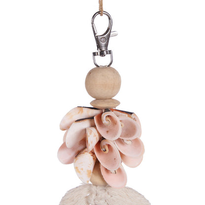 Clé-shape Shiva Shell - Blanc Rose