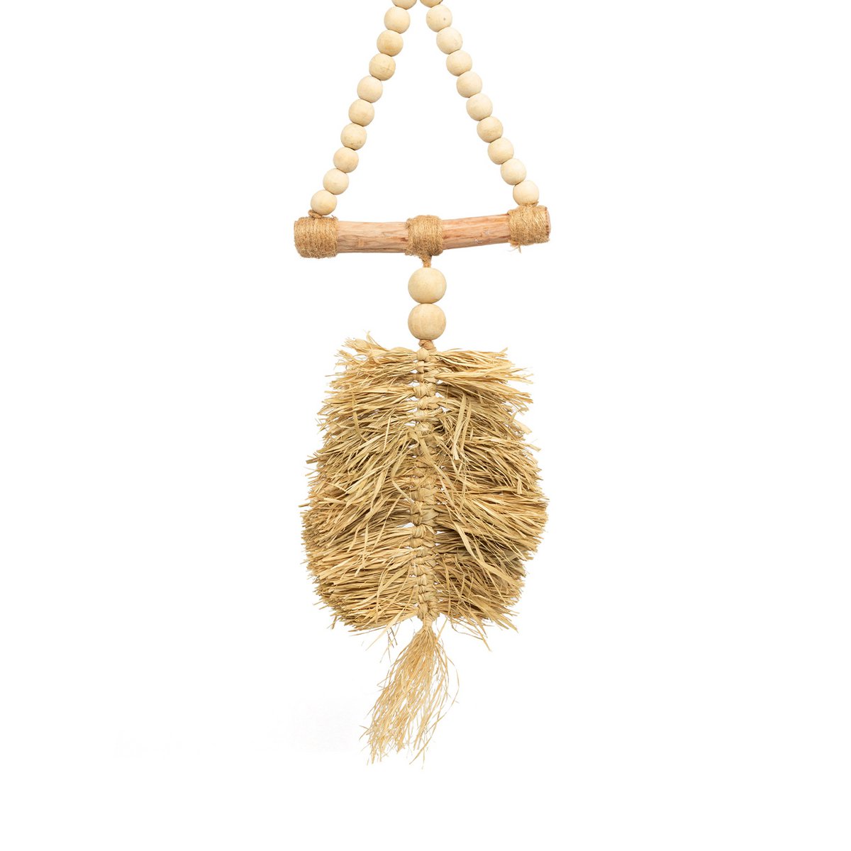 Raffia Wall Triangle - Boho Decor Accent