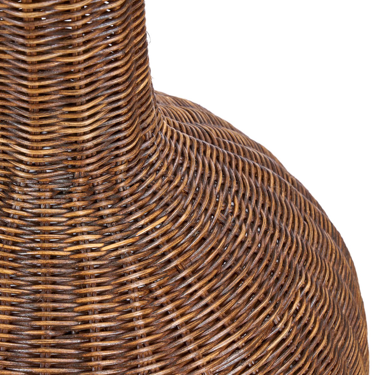 Rattan Pendant Light - Dark Walnut XXL Woven Hanging Lamp