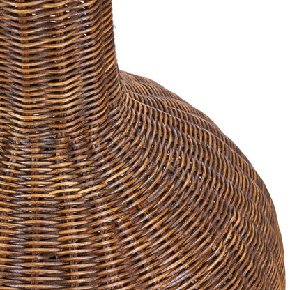 Rattan Pendant Light - Dark Walnut XXL Woven Hanging Lamp