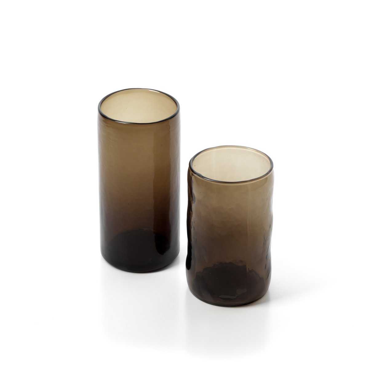 Charcoal Recycled Glass High Tumbler - Tall Drink Glass, Large