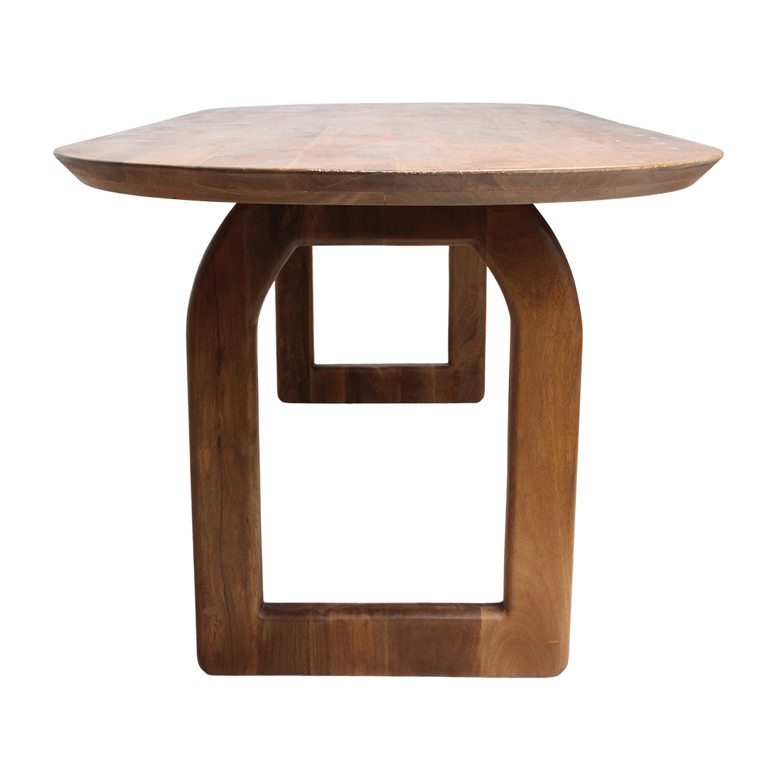 Mango Wood Dining Table – Bullnose Design, Rounded Edges