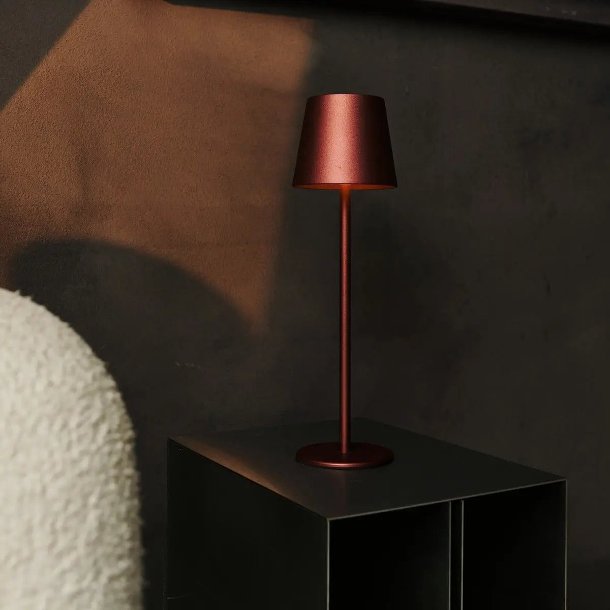 Lampe sans fil Jaspe bronze avec batterie | 3 niveaux d'éclairage et graduable