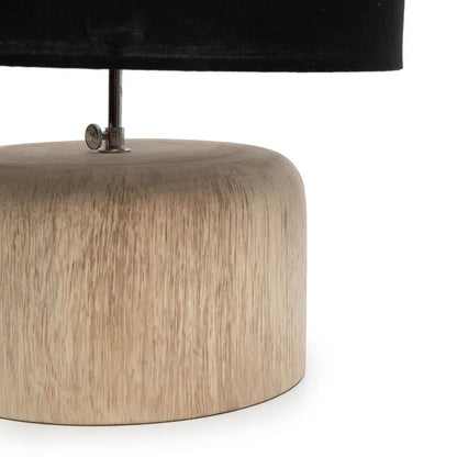 Base de Lámpara de Mesa de Madera de Teca - Natural