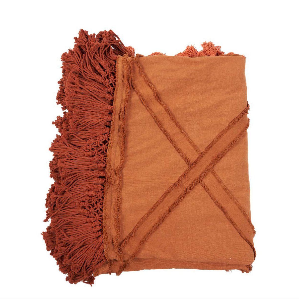 Berber Bed Throw - Terracotta
