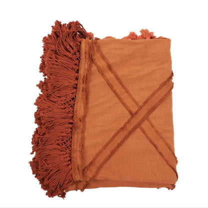 Berber Bed Throw - Terracotta