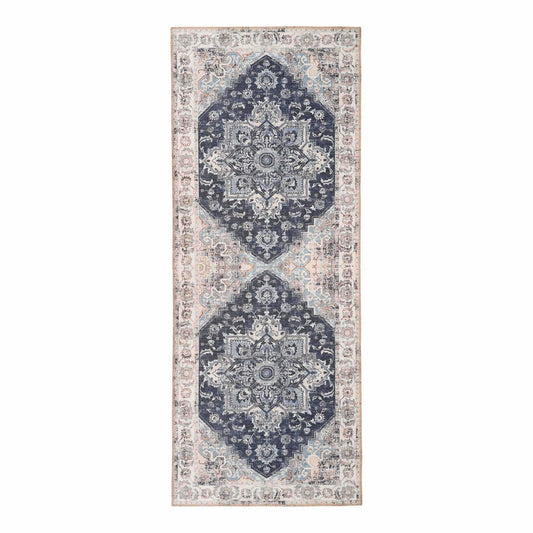 Havana Hallway Runner - Chenille Polyester, Blue - 80x200 cm