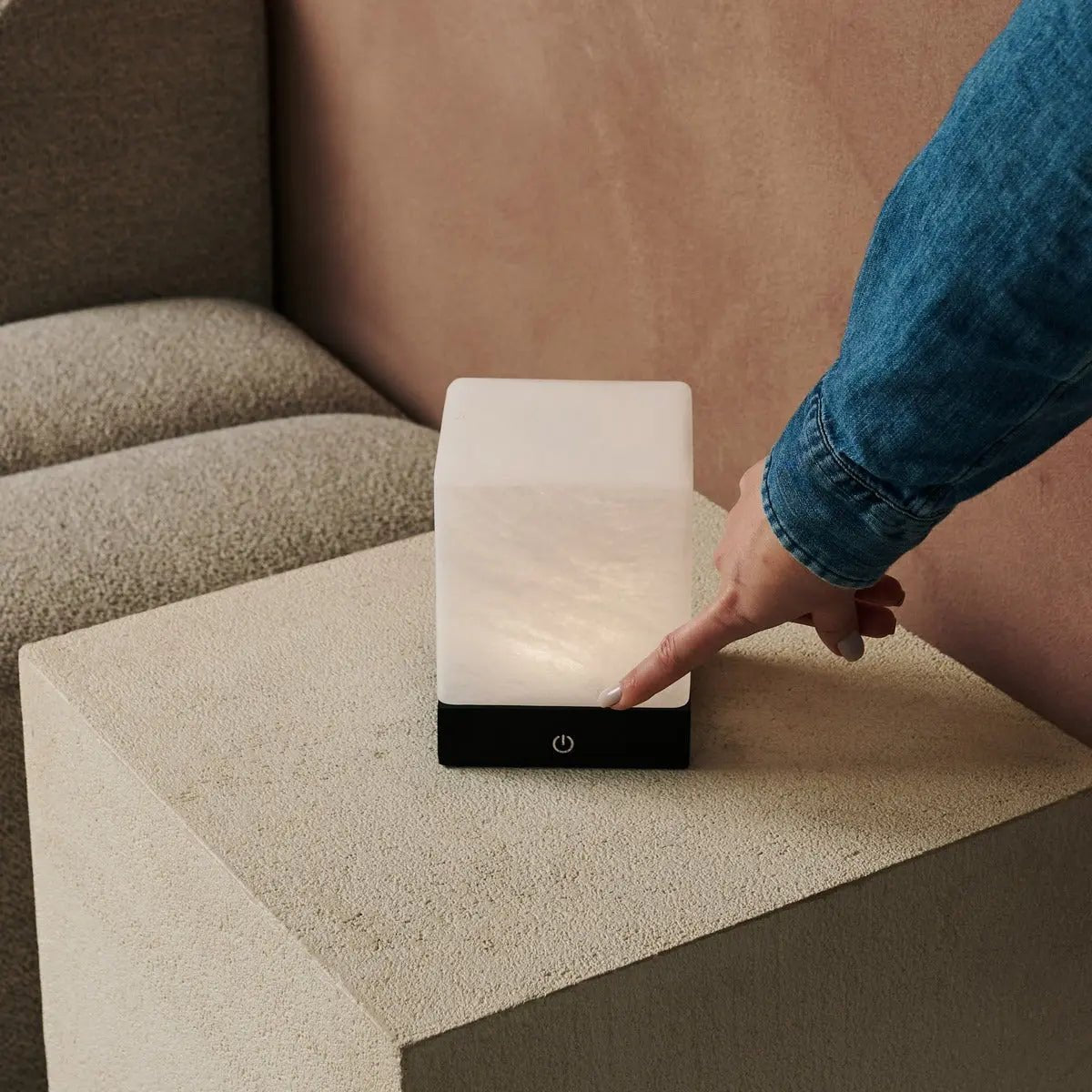Yce Black Cordless Wooden Lamp | Rechargeable, Dimmable & 100-Hours Battery Life