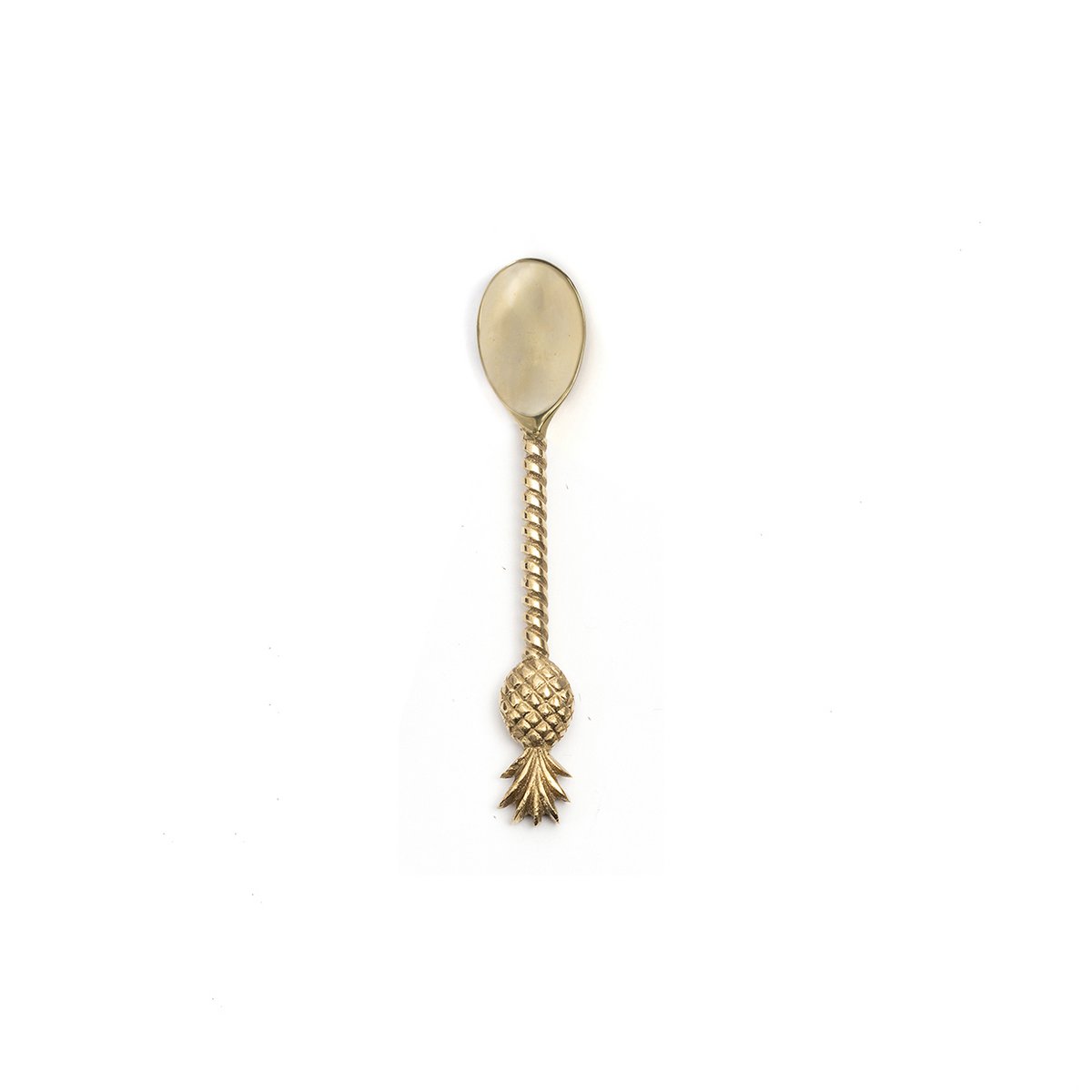 Brass Tea Spoon - Gold Pineapple Design