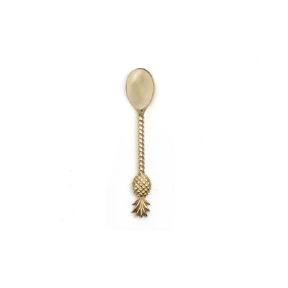 Brass Tea Spoon - Gold Pineapple Design