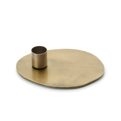 Brass Tea Light Holder - Small Gold Glowpad Candle Holder