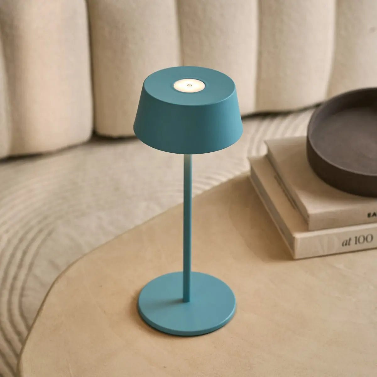 Hugo Amsterdams Blue Rechargeable Table Lamp | Dimmable, Stylish & Cordless