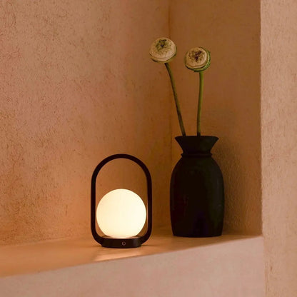 Skye Dark Brown Wooden Cordless Lamp | Rechargeable, Dimmable & 3 Light Modes