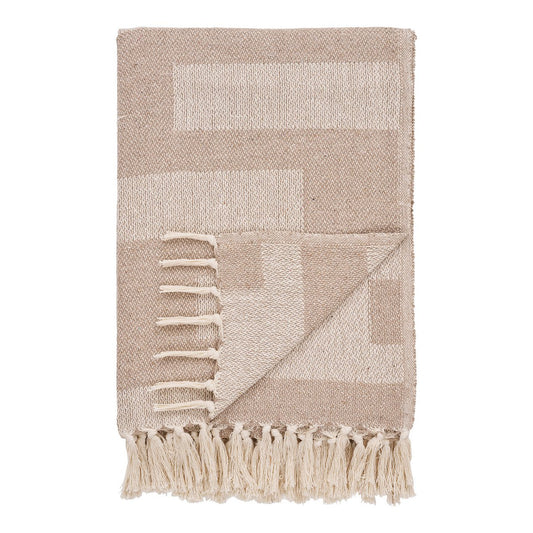 Adana Plaid - Taupe/Beige, Cotton Polyester, 130x180 cm