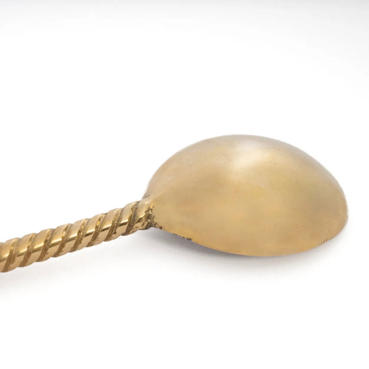 Brass Salad Spoon - Gold Palm Tree Design, Elegant Serveware