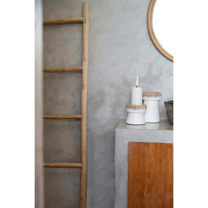 Natural Tea Light Candle Holder – White, Small Pretty Candle Holder