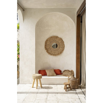 Raffia Stool - Natural